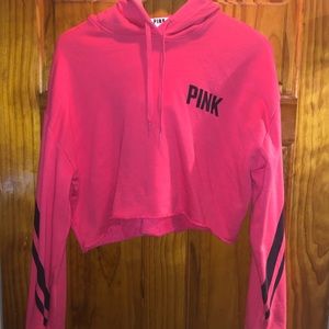 Pink Victoria Secrets long sleeve crop top